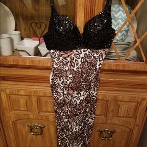 Animal Print Sequin Dress